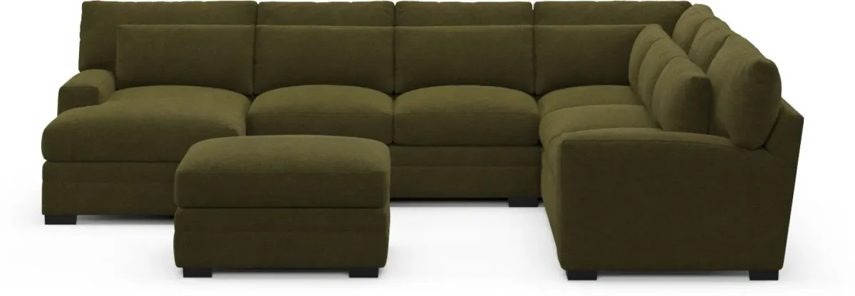 Winston Foam Comfort Sectional - Midcentury Peat