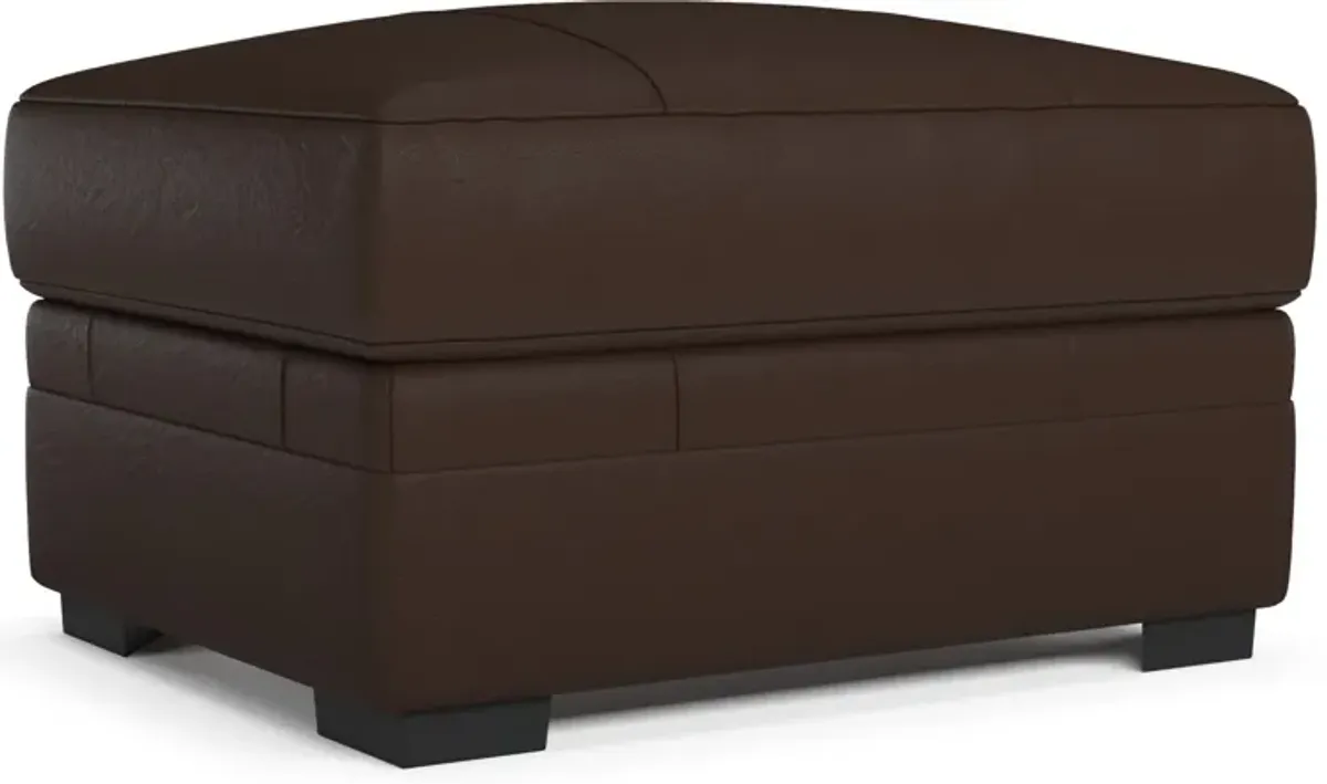 Winston Hybrid Comfort Ottoman - Siena Coffee