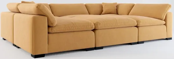 Plush Feathered Comfort 6-Piece Pit Sectional - Merrimac Topaz