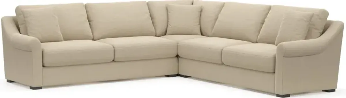 Bowery Foam Comfort 3-Piece Sleeper Sectional - Merrimac Ecru