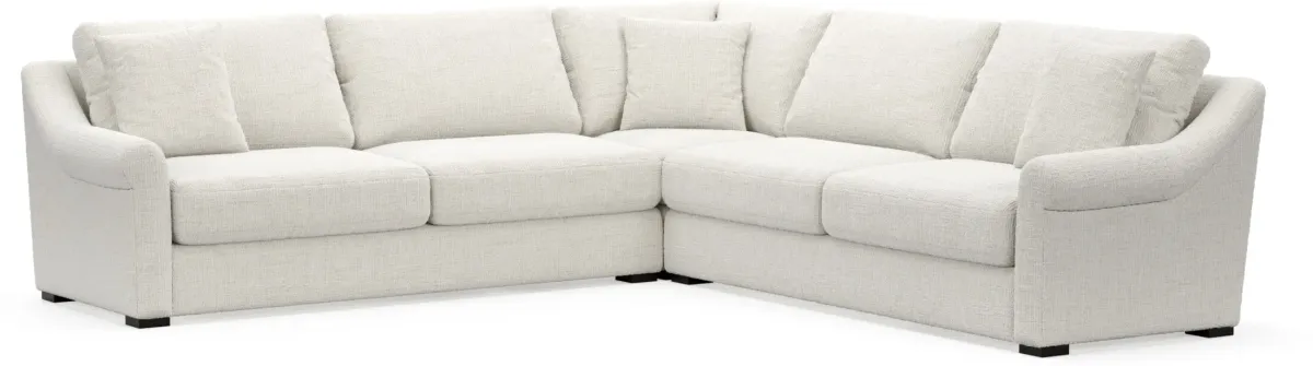 Bowery Foam Comfort 3-Piece Sleeper Sectional - Bantu Pearl