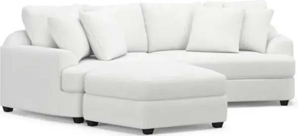 Skylar 3-Piece Sectional with Left-Facing Ottoman - Lovie Chalk