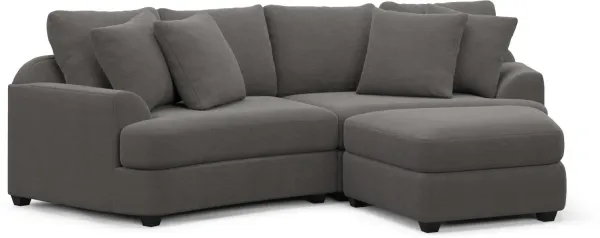 Skylar 3-Piece Sectional with Right-Facing Ottoman - Merrimac Ash