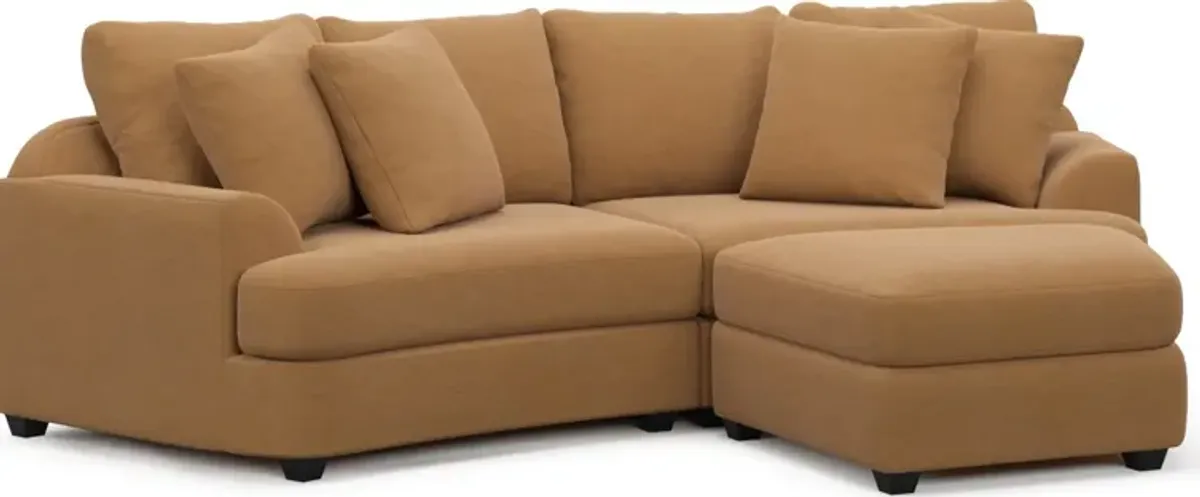 Skylar 3-Piece Sectional with Right-Facing Ottoman - Merrimac Topaz