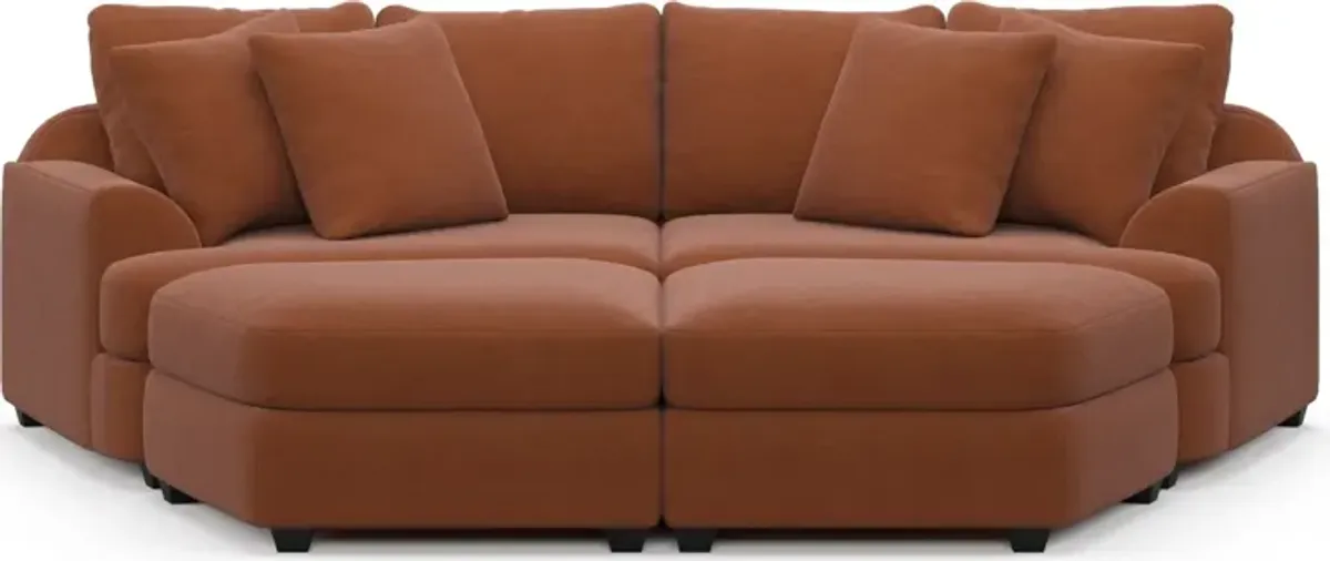 Skylar 4-Piece Pit Sectional - Merrimac Brick