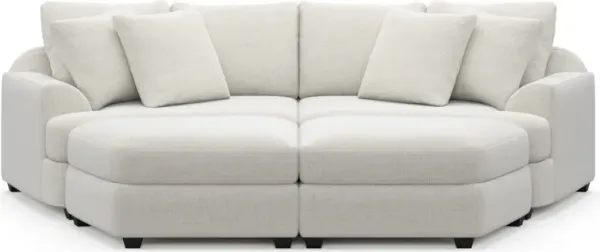 Skylar 4-Piece Pit Sectional - Bantu Pearl
