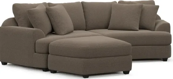 Skylar 3-Piece Sectional with Left-Facing Ottoman - Liv Umber