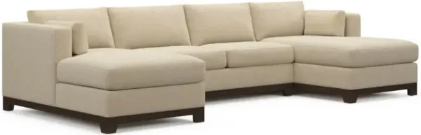 Brentwood Foam Comfort 3-Piece Sectional with Dual Chaise - Midcentury Sand
