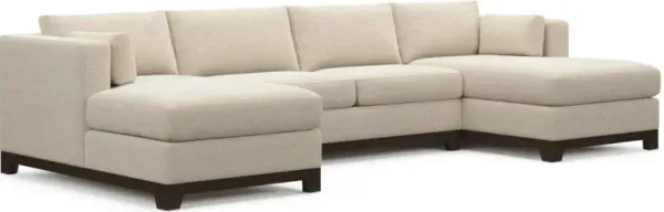 Brentwood Hybrid Comfort 3-Piece Sectional with Dual Chaise - Luscious Champagne