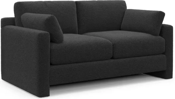 Forbes Foam Comfort Loveseat - Bloke Obsidian