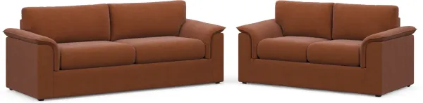 Morse Foam Comfort 2 Pc. Living Room - Merrimac Brick