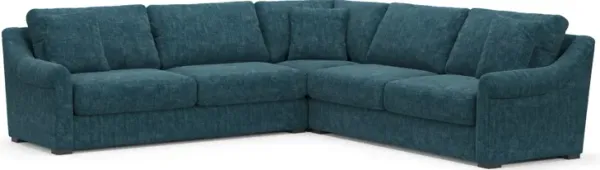 Bowery Foam Comfort 3-Piece Sleeper Sectional with Right-Facing Sleeper - Argo Tropic