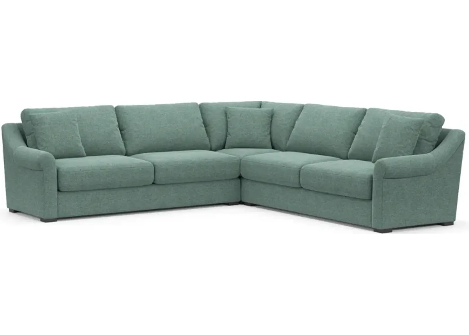 Bowery Foam Comfort 3-Piece Sleeper Sectional with Left-Facing Sleeper - Bridger Jade