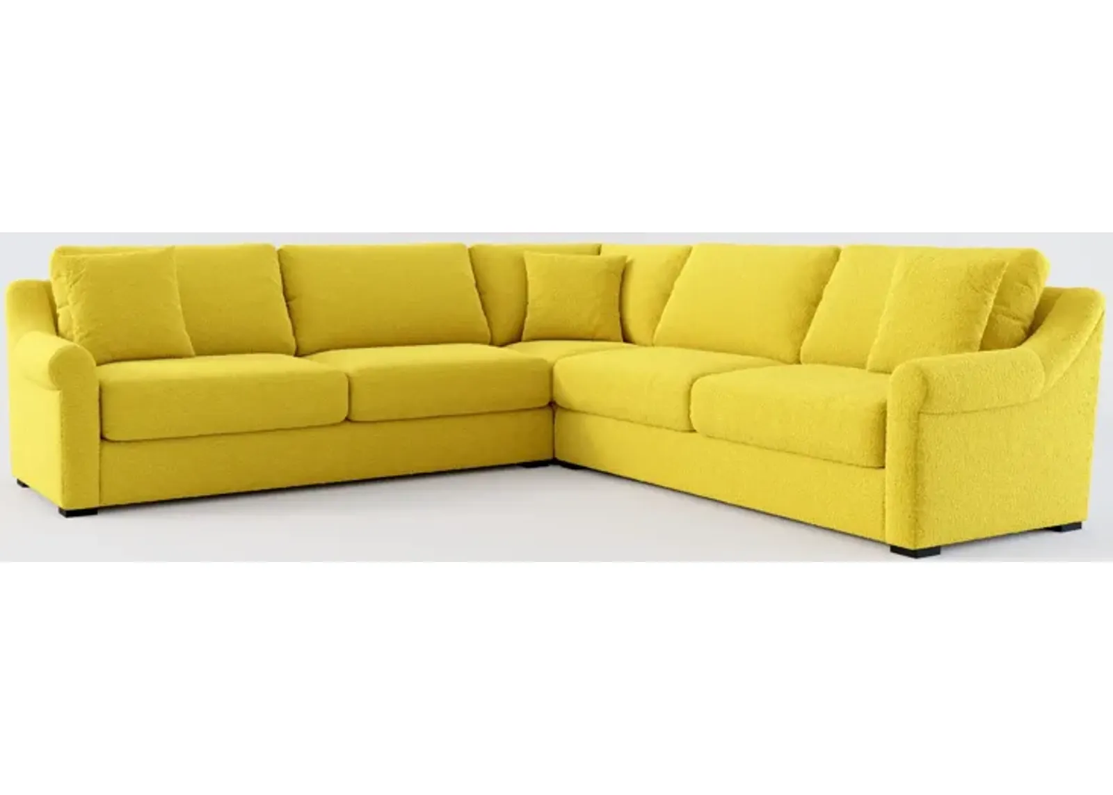 Bowery Foam Comfort 3-Piece Sleeper Sectional with Right-Facing Sleeper - Bloke Goldenrod