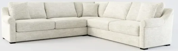 Bowery 3-Piece Foam Comfort Sleeper Sectional with Right-Facing Sleeper  - M Ivory