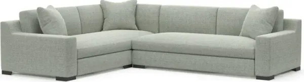 Ethan Foam Comfort Eco Performance 2-Piece Sectional - Broderick Sea Glass