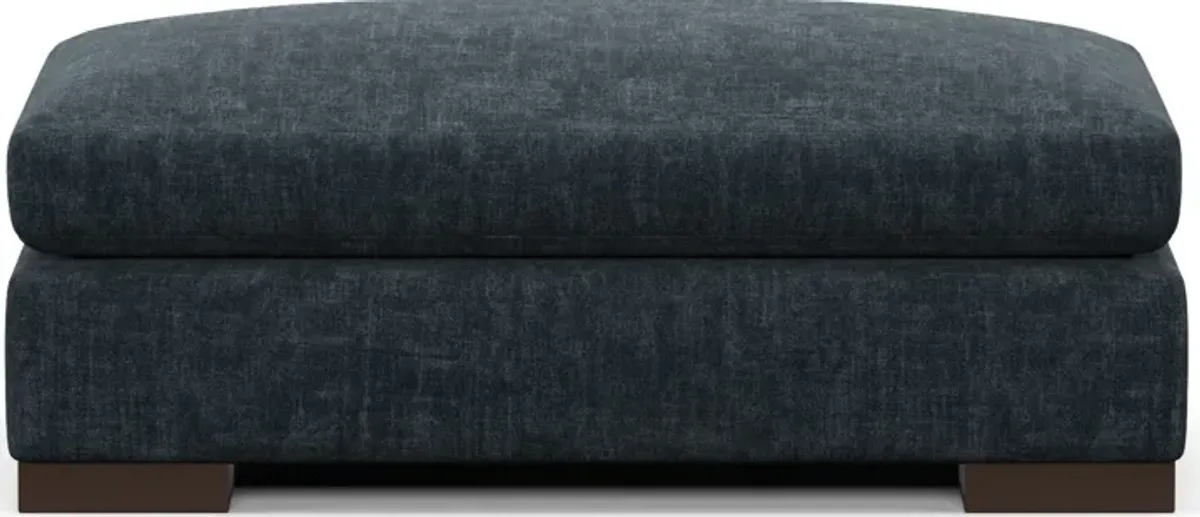 Ethan Foam Comfort Eco Performance Ottoman - Argo Navy