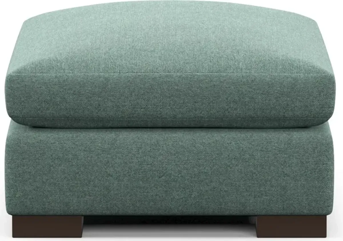 Ethan Hybrid Comfort Eco Performance Ottoman - Bridger Jade