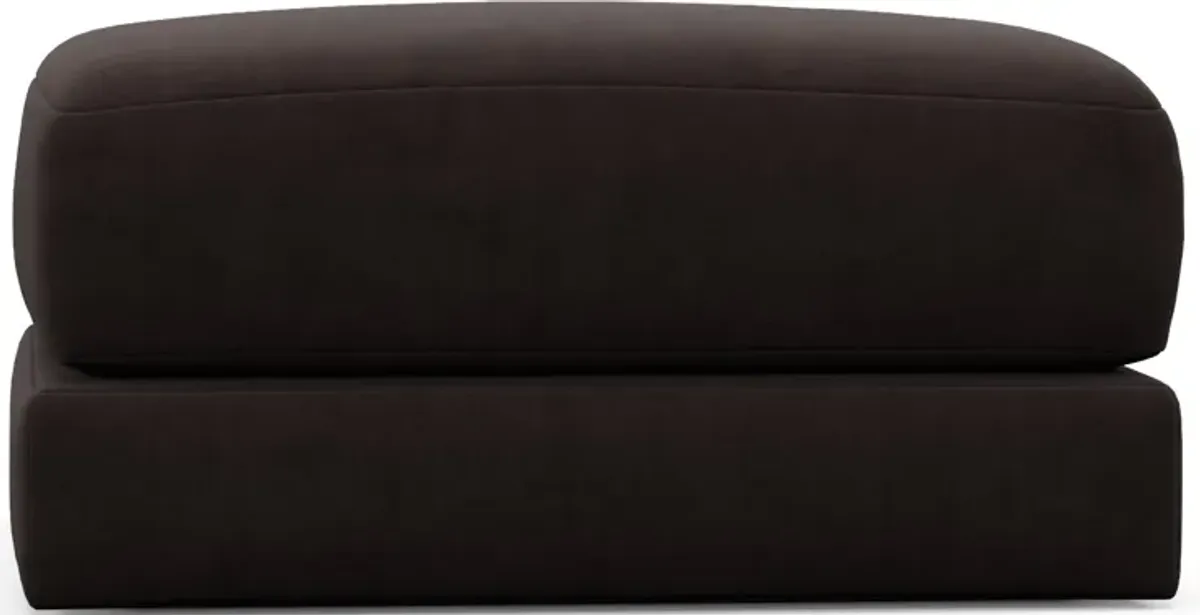 Nest Hybrid Comfort Short Ottoman - Merrimac Dark Brown