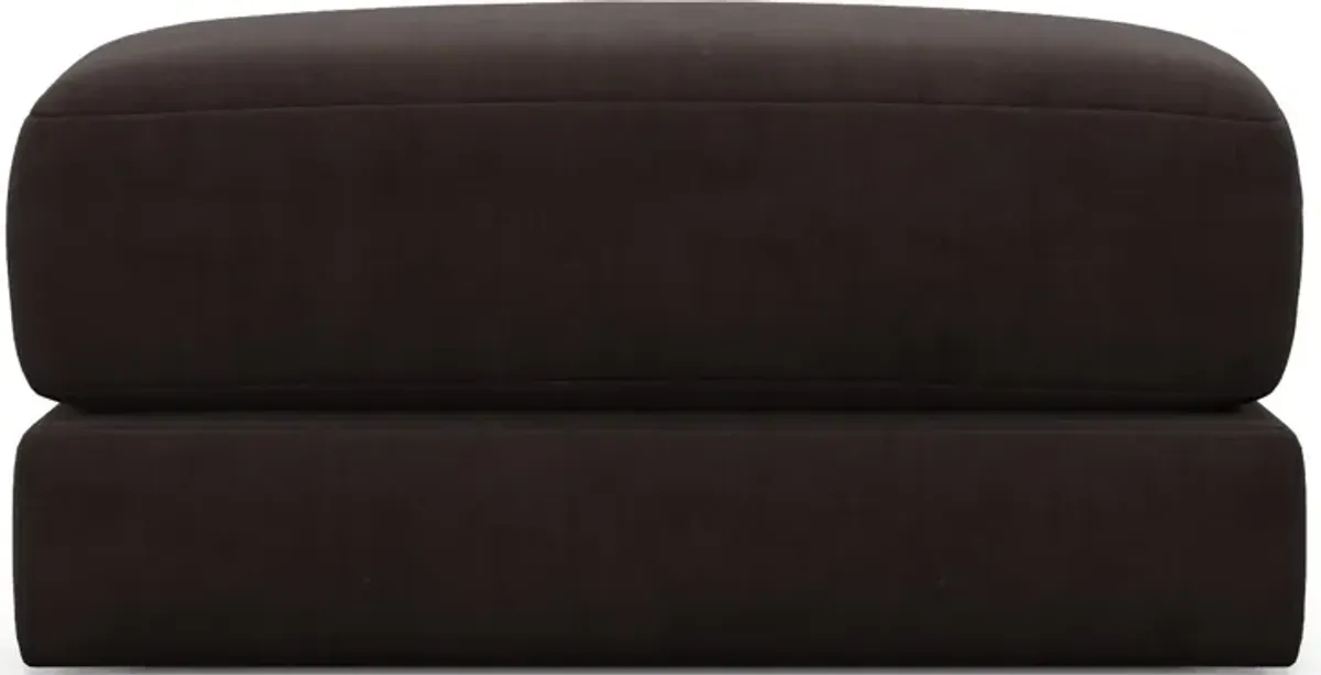 Nest Hybrid Comfort Short Ottoman - Merrimac Dark Brown