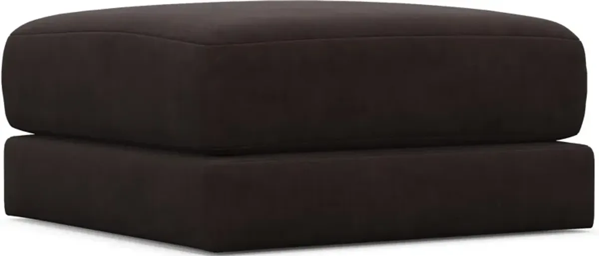 Nest Hybrid Comfort Short Ottoman - Merrimac Dark Brown