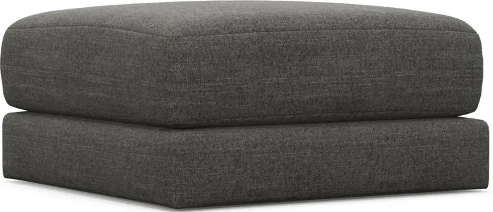 Nest Hybrid Comfort Short Ottoman - Curious Charcoal