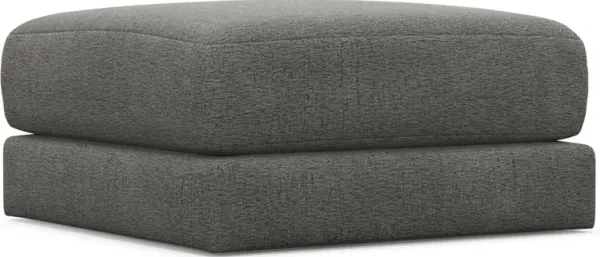 Nest Hybrid Comfort Short Ottoman - Living Large Charcoal