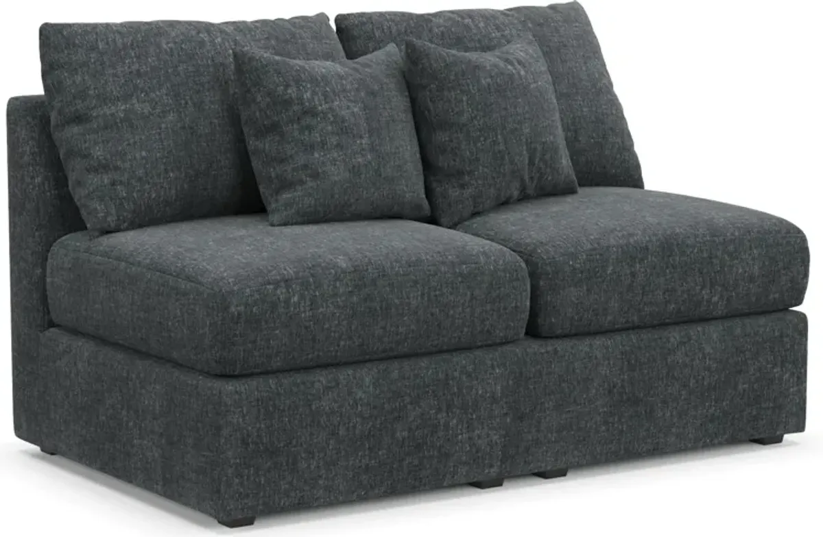 Nest Hybrid Comfort Armless Loveseat - Contessa Shadow