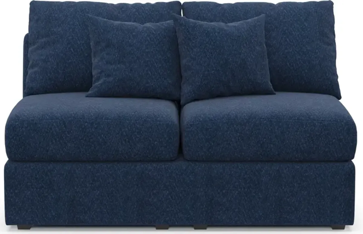 Nest Hybrid Comfort Armless Loveseat - Oslo Navy