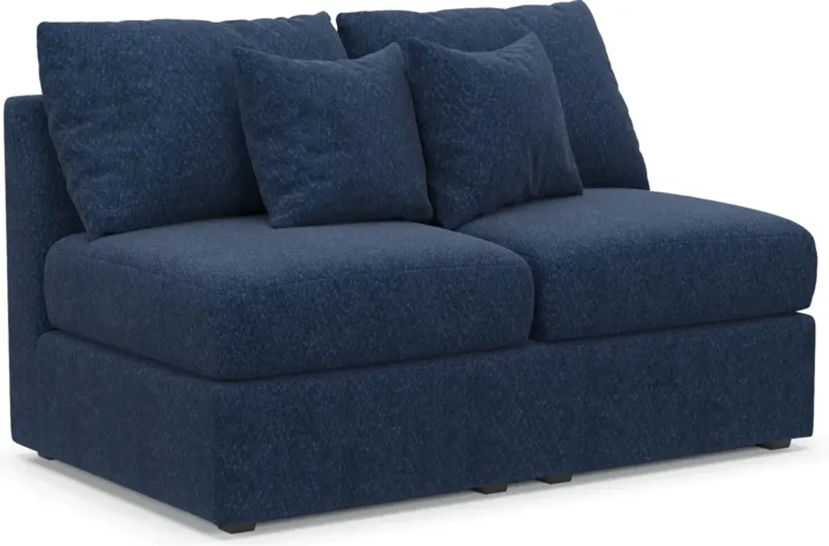 Nest Hybrid Comfort Armless Loveseat - Oslo Navy