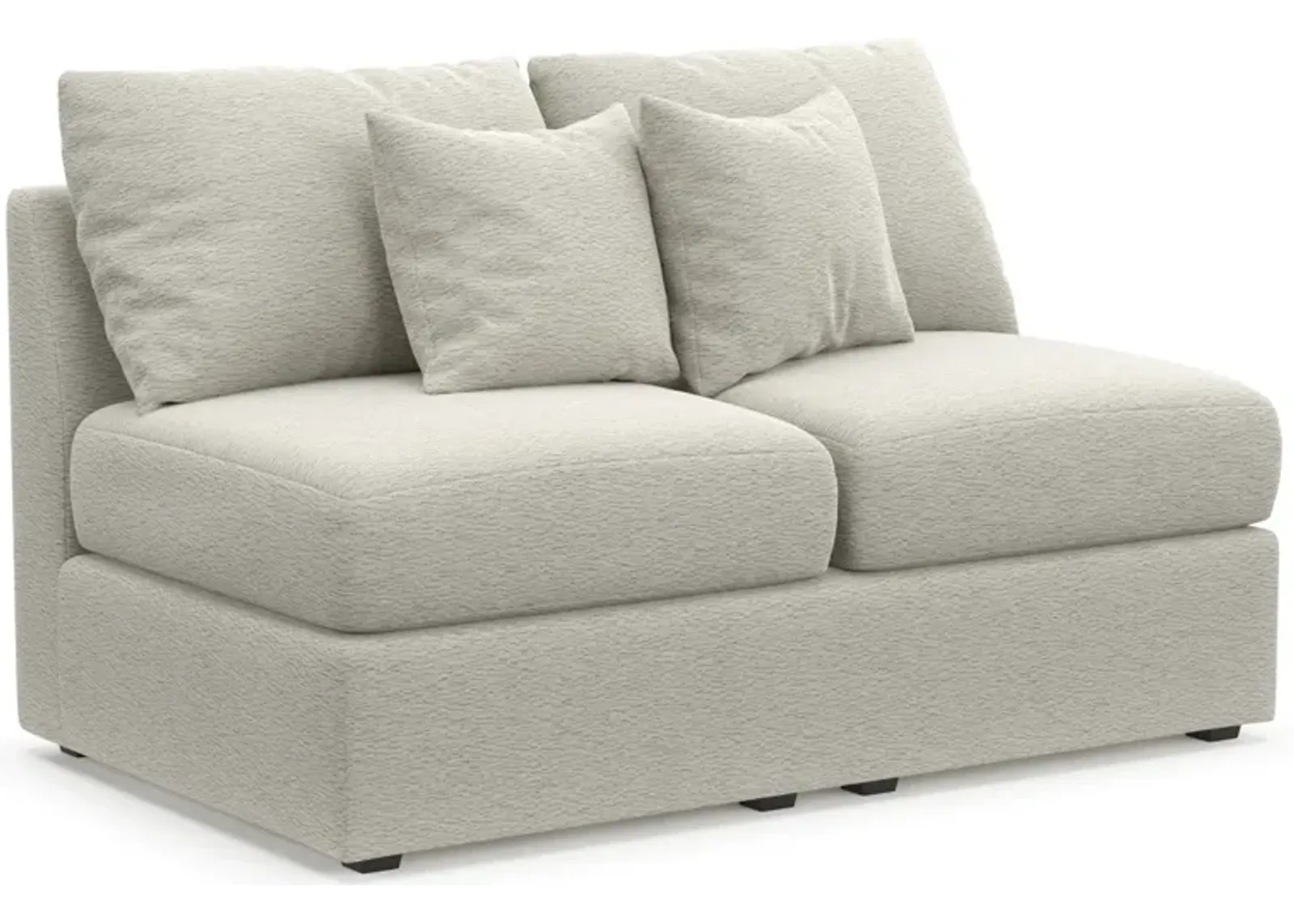 Nest Hybrid Comfort Armless Loveseat - Everton Grey