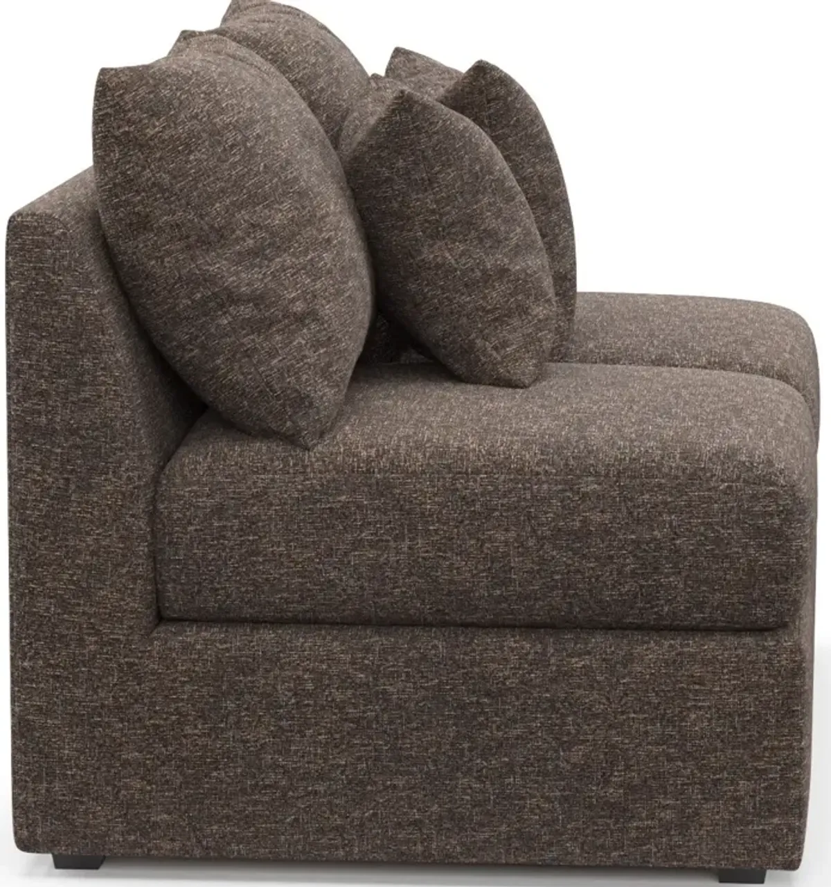 Nest Hybrid Comfort Armless Loveseat - M Walnut