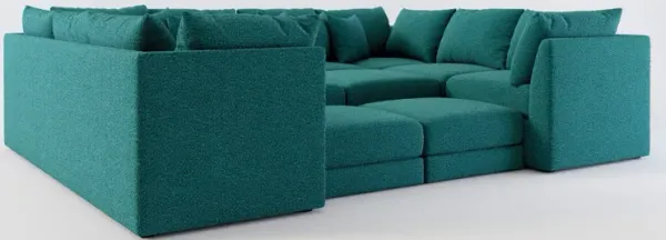 Nest Hybrid Comfort 7-Piece Pit Sectional - Bloke Peacock