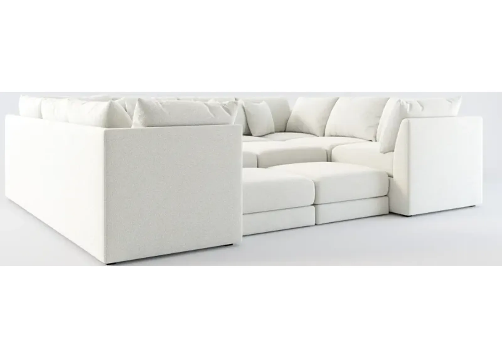 Nest Hybrid Comfort 7-Piece Pit Sectional - Oslo Snow