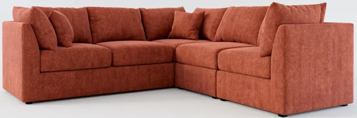 Nest Hybrid Comfort 3-Piece Small Sectional - Contessa Paprika