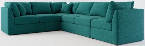 Nest Hybrid Comfort 3-Piece Large Sectional - Bloke Peacock