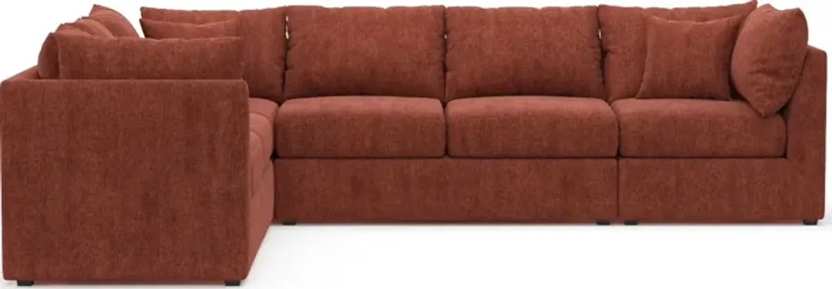 Nest Hybrid Comfort 3-Piece Large Sectional - Contessa Paprika