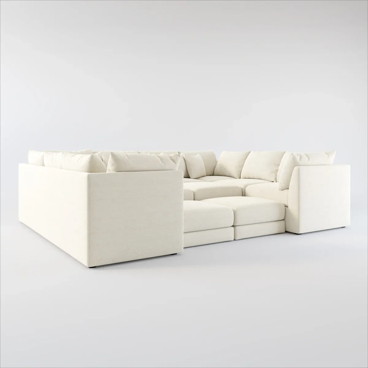 Nest Hybrid Comfort 9-Piece Pit Sectional - Curious Pearl