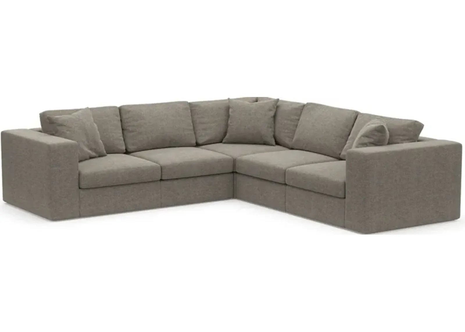 Collin Foam Comfort Eco Performance Fabric 5-Piece Sectional - Bridger Metal