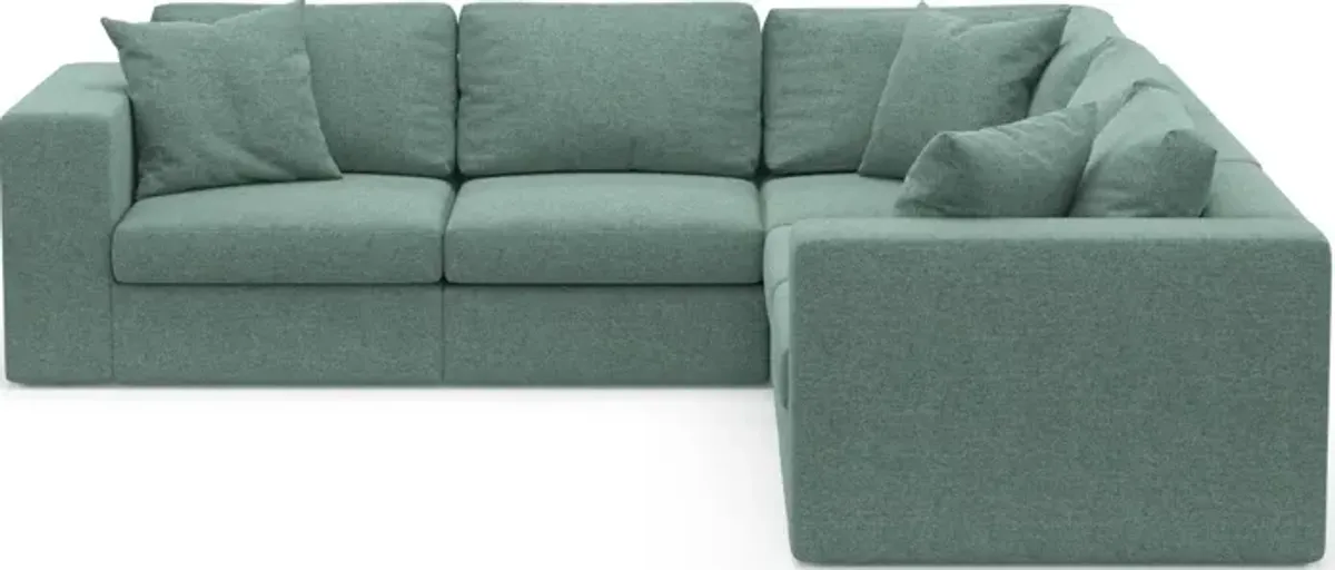 Collin Foam Comfort Eco Performance Fabric 5-Piece Sectional - Bridger Jade