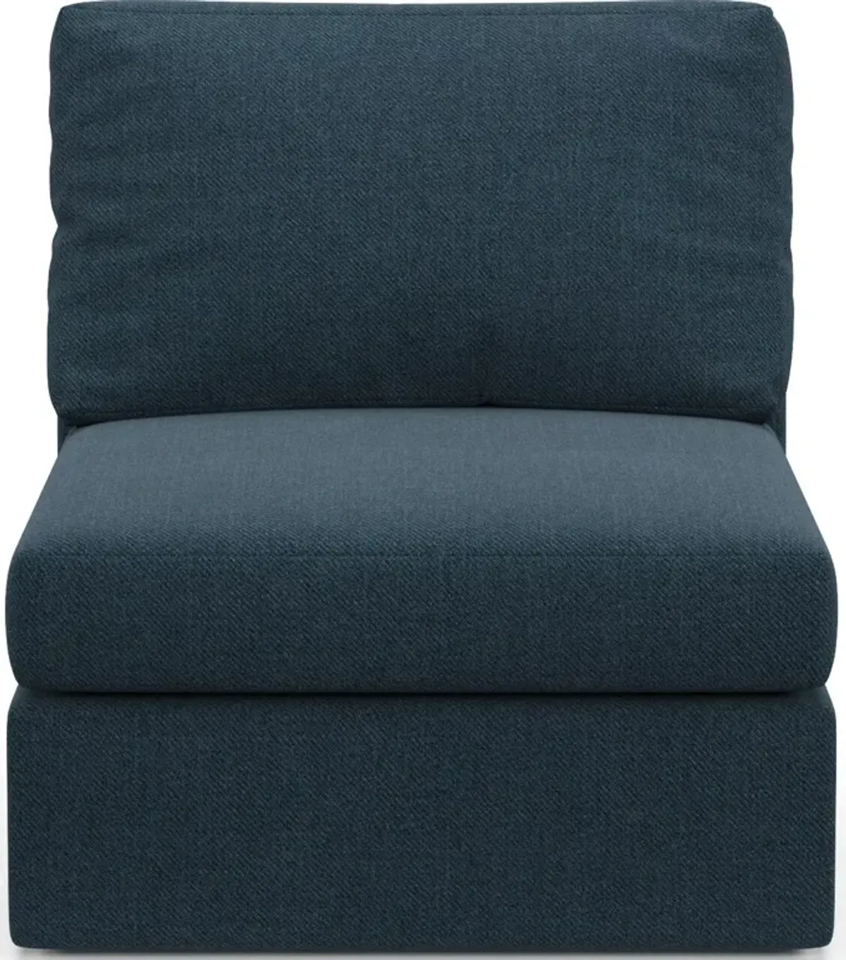 Collin Foam Comfort Eco Performance Fabric Armless Chair - Broderick Indigo