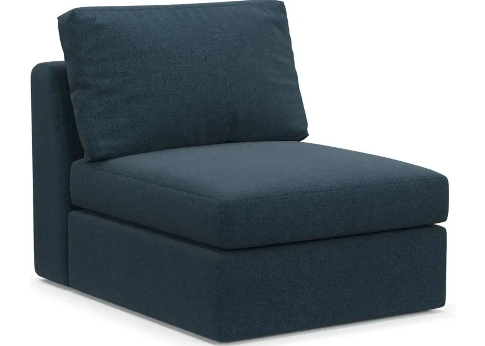 Collin Foam Comfort Eco Performance Fabric Armless Chair - Broderick Indigo