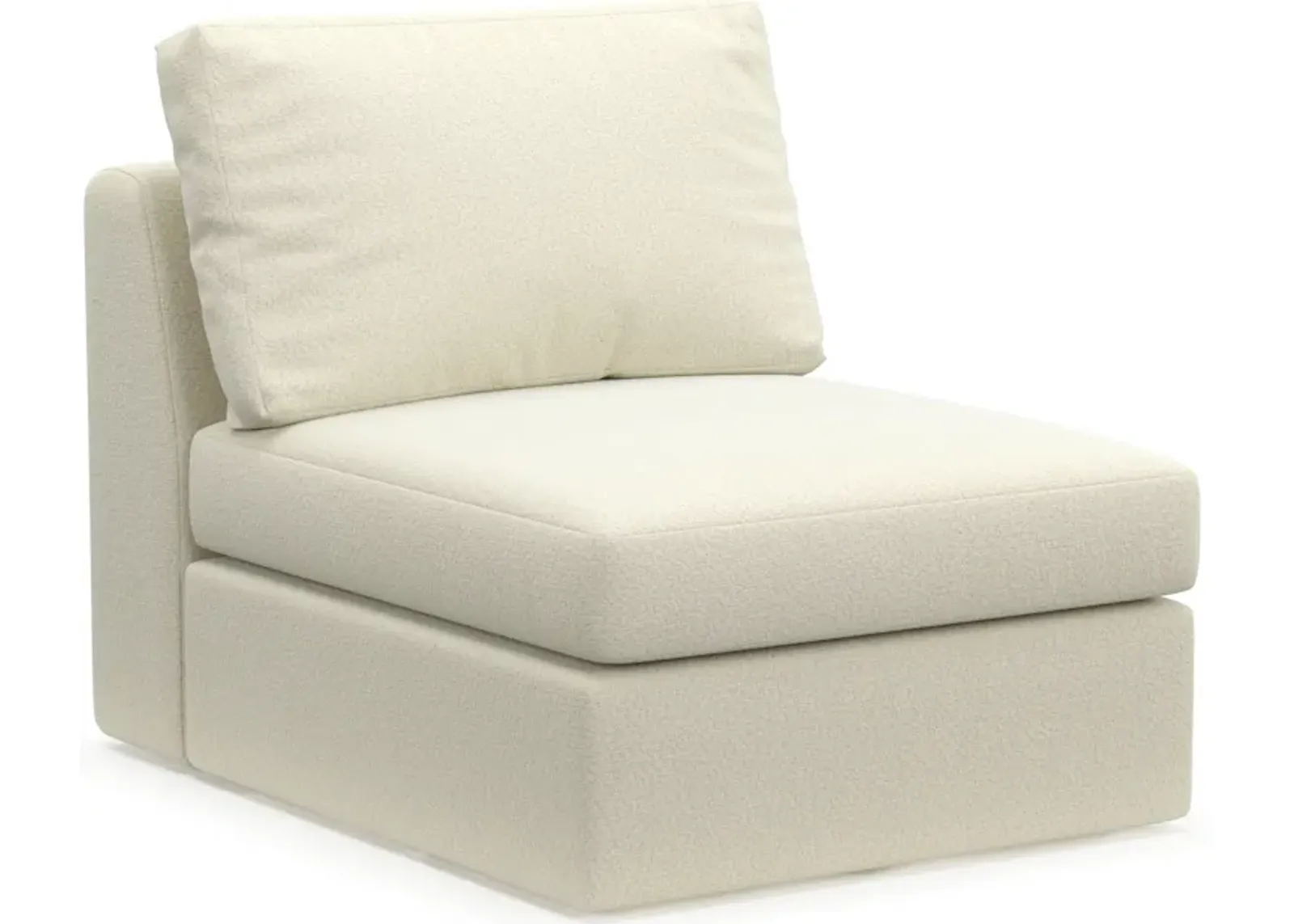 Collin Foam Comfort Eco Performance Fabric Armless Chair - Fincher Ivory