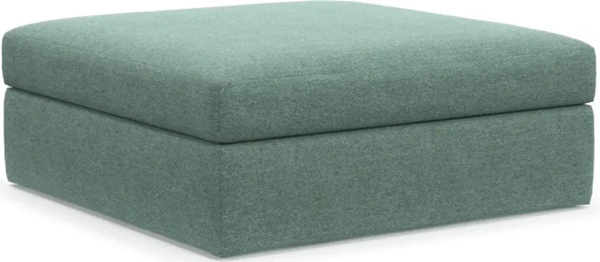 Collin Hybrid Comfort Eco Performance Fabric Ottoman - Bridger Jade