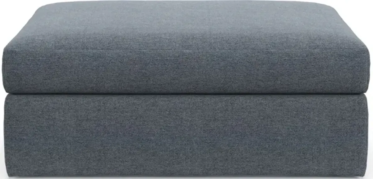 Collin Foam Comfort Eco Performance Fabric Ottoman - Bridger Navy