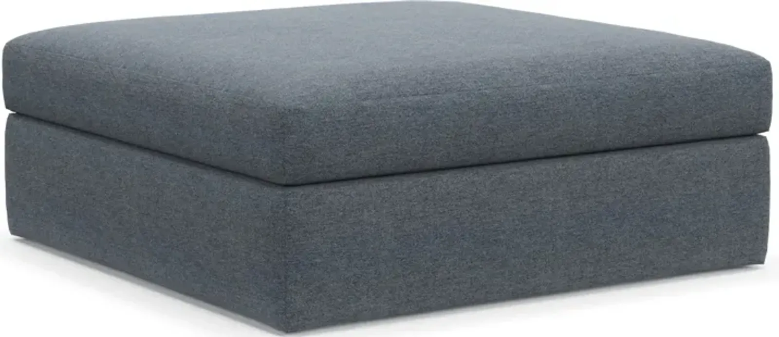 Collin Foam Comfort Eco Performance Fabric Ottoman - Bridger Navy