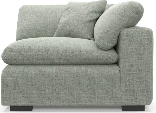 Plush Feathered Comfort Eco Performance Fabric Corner Chair - Broderick Sea Glass