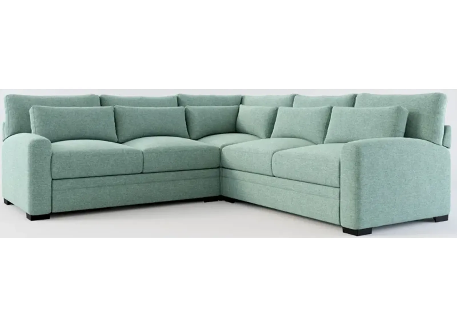 Winston Foam Comfort Eco Perfomance 3-Piece Sectional - Bridger Jade