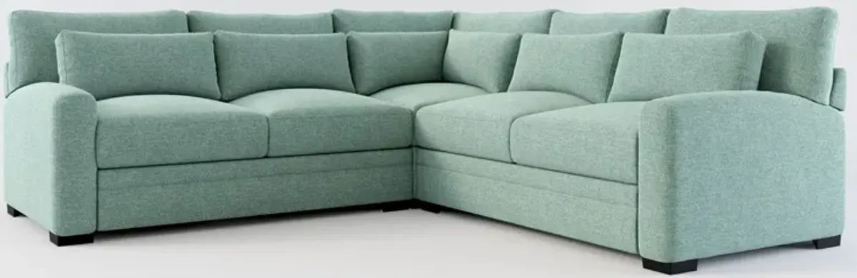 Winston Foam Comfort Eco Perfomance 3-Piece Sectional - Bridger Jade