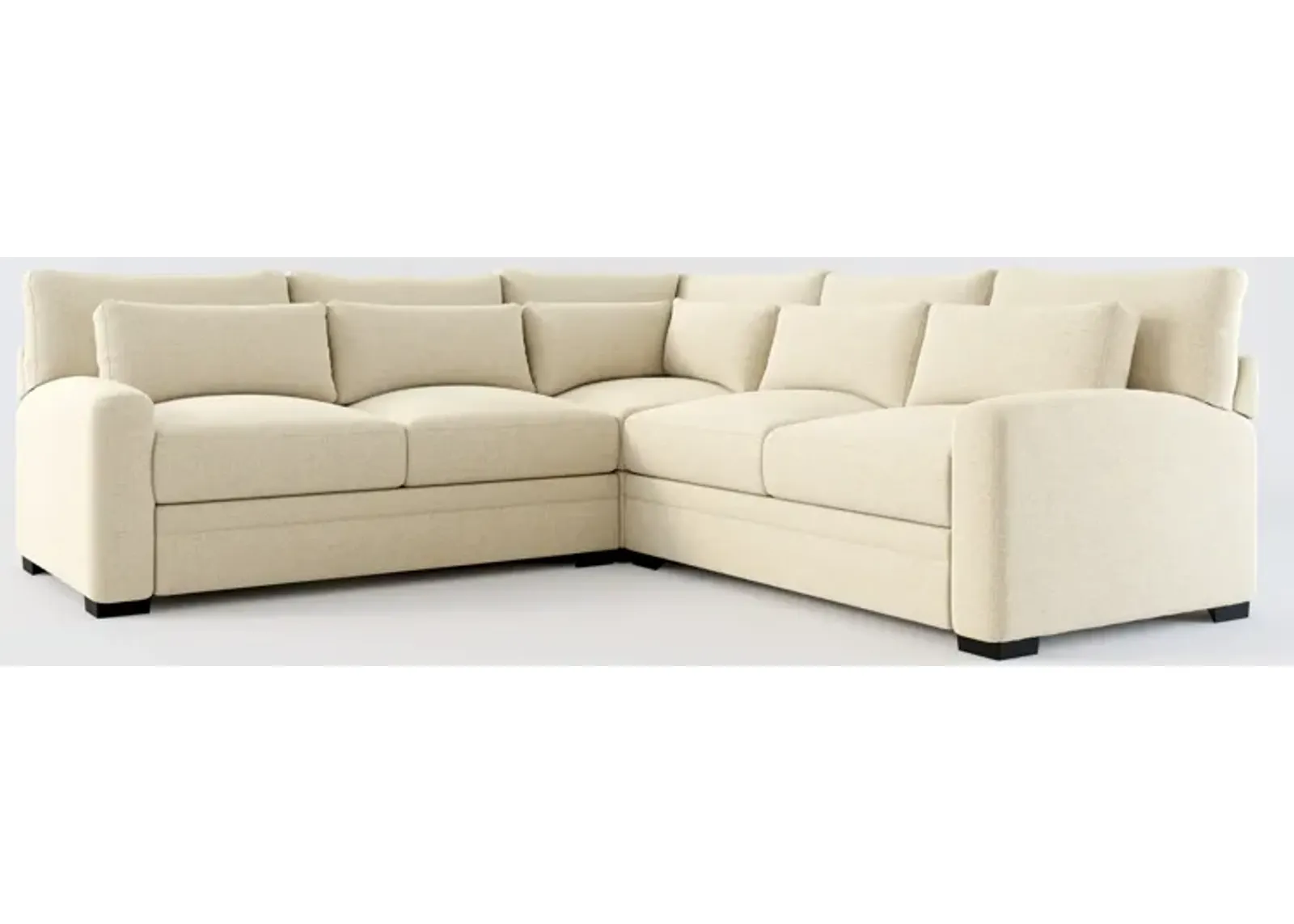 Winston Hybrid Comfort Eco Performance 3-Piece Sectional - Broderick Sand